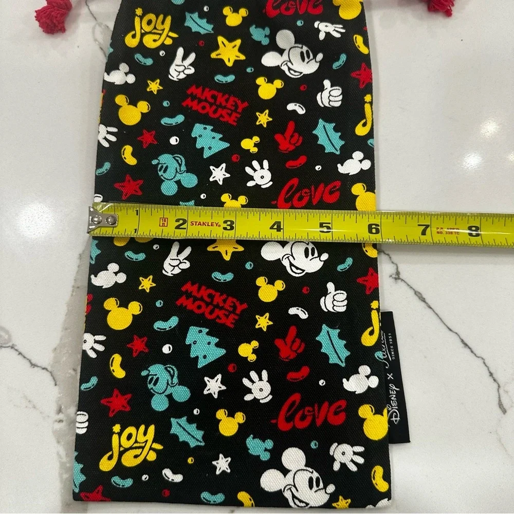 Disney x Kiehl's Mickey Mouse Holiday Drawstring Canvas Pouch Bag Black 11
